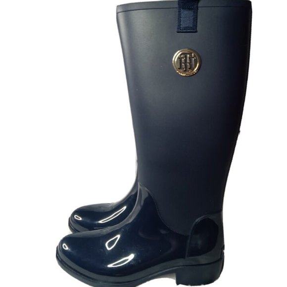 Tommy Hilfiger Women's Karissa Rain Boot Size 8 M Dark Blue - Picture 5 of 12